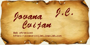 Jovana Cvijan vizit kartica